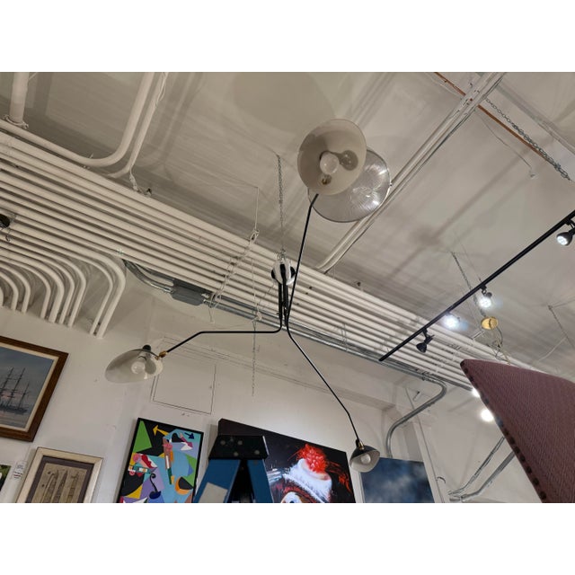 2020s Serge Mouille Rotating Arm Ceiling Lamp For Sale - Image 5 of 12
