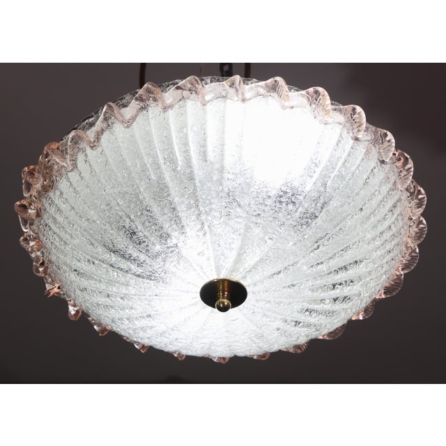 1970s Miss Pink Italian Murano Glass Ceiling Fixture, Murano For Sale - Image 6 of 11