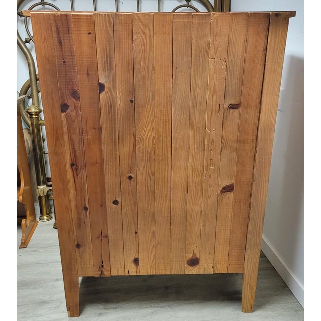 Vintage Country Pine Pie Safe Cabinet With Pierced Metal Panels For Sale - Image 10 of 10