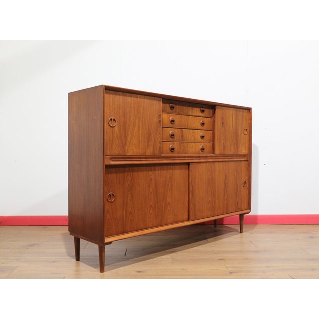 Mid Century Modern Vintage TeakDanish Buffet Credenza For Sale In Greensboro - Image 6 of 15