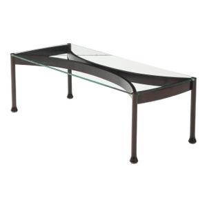 1960's Mid-Century Modern Italian Coffee Table With Glass Top