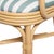 Wood Dorine Striped Performance Linen & Rattan Dining Armchair, Mint Green For Sale - Image 7 of 9