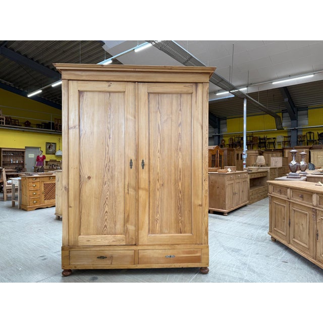 Wood Farmhouse Cabinet in Natural Wood, 1890s For Sale - Image 7 of 12