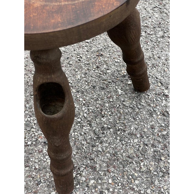 Sculptural Tripod Stool by Gabriel Lucas, Brittany, 1970 For Sale - Image 14 of 18