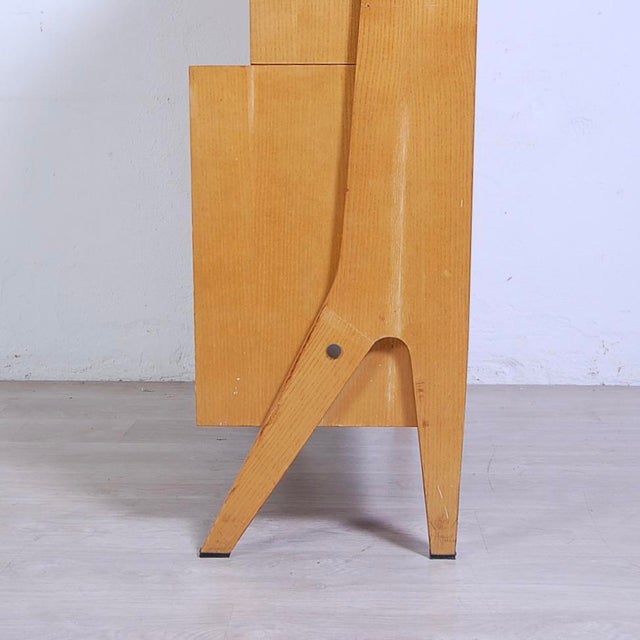 Brown Vintage Bookcase Cabinet with Flap, 1960s For Sale - Image 8 of 18