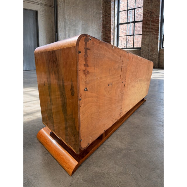 Art Deco Walnut Sideboard, 1940s, Central Europe For Sale - Image 10 of 14