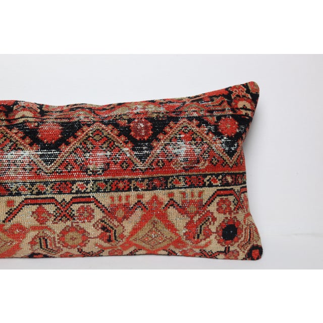 Early 20th Century Lumbar Contemporary Pillow Made From Antique Malayer Rug -19'' X 38'' For Sale - Image 5 of 9