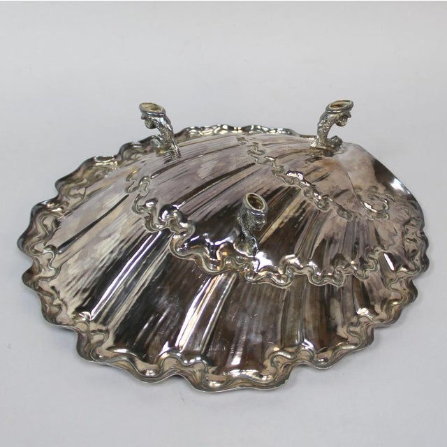 1970s Silver Metal Shell Centerpiece, 1970s For Sale - Image 5 of 9