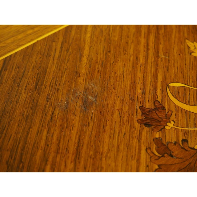 19th Century 19th Century French Louis XV Style Rosewood Marquetry Console and Game Table For Sale - Image 5 of 18