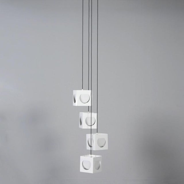 White Scandinavian Pendant Lamp by Shogo Suzuki for Stockmann Orno, 1960s For Sale - Image 8 of 11