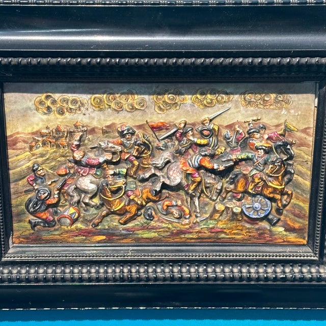 Antique Capodimonte Ceramic Plaque, Naples, 1800 For Sale - Image 3 of 15