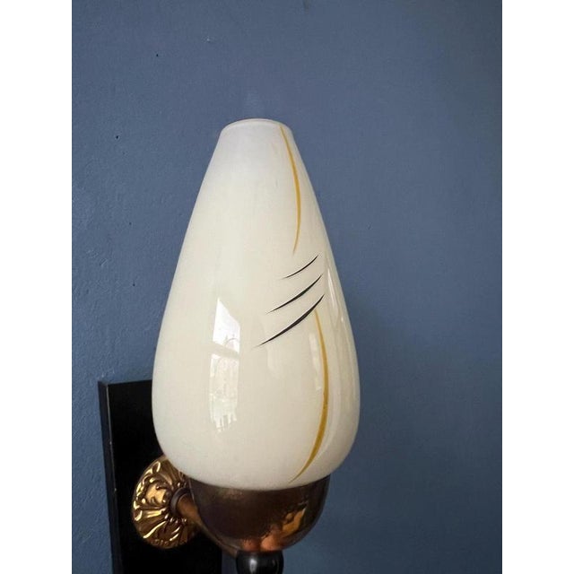 Mid-Century Glass Wall Sconce For Sale - Image 9 of 11