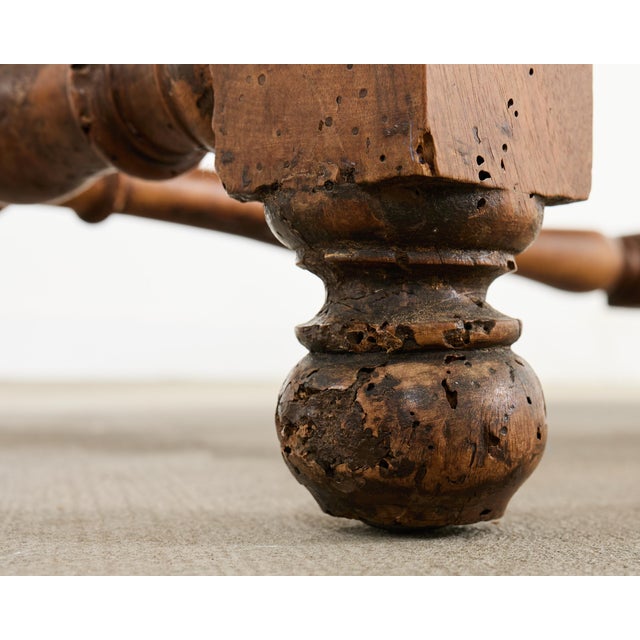 18th Century French Louis XIII Walnut Library Table or Desk For Sale - Image 16 of 18