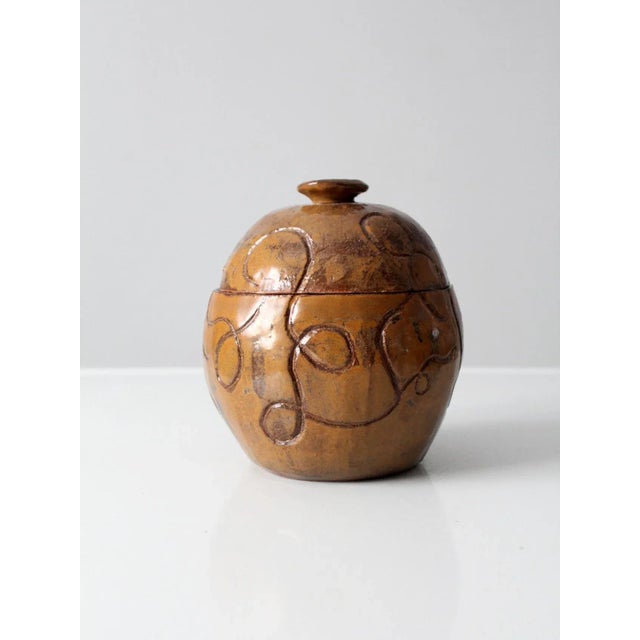 Vintage Studio Pottery Jar For Sale - Image 10 of 10
