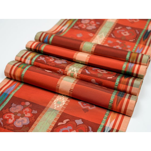 Japanese Ceremonial Silk Table Runner by Renaras For Sale - Image 4 of 7