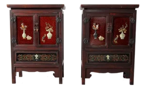 Vintage Chinese Side Cabinets Pair
