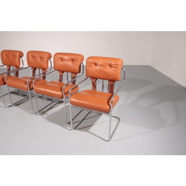 Italian Tucroma Chairs by Guido Faleschini for i4 Mariani, 1970s, Set of 4 For Sale - Image 9 of 14