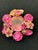 1950s Vintage Regency Pink Rhinestone Flower Brooch 1950s For Sale - Image 5 of 5