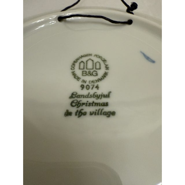 B & G Vintage Blue & White Christmas Plates (5) For Sale - Image 13 of 14