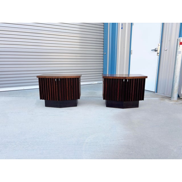 ✨ Mid-Century Lane Tower Nightstands ✨ Make a bold statement in your bedroom with this stunning pair of mid-century...