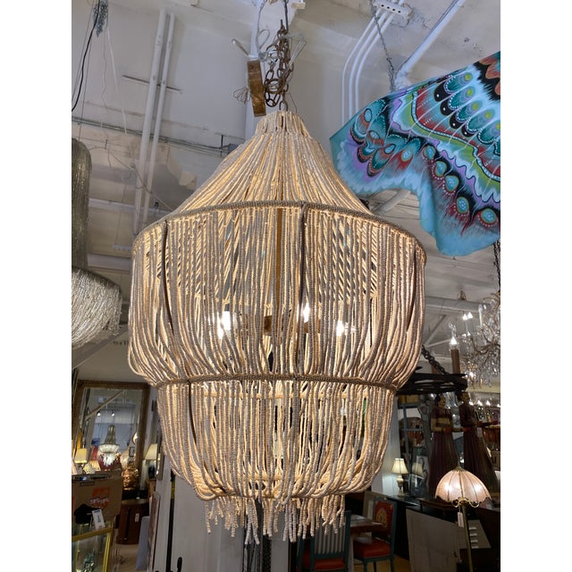 Made Goods CoCo Bead Aida Chandelier | Chairish