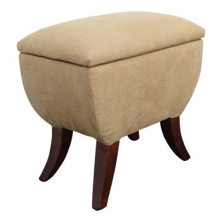 French Deco Bench Footstool Storage Compartment For Sale