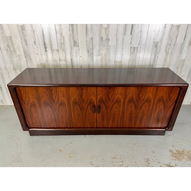 Dyrlund Rosewood Tambour Door Credenza by Dyrlund For Sale - Image 4 of 13