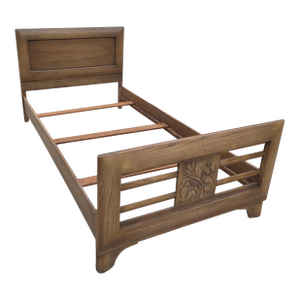 Vintage Old Hickory Dusty Acorn Twin Size Bed Headboard Single Artisanal Oak