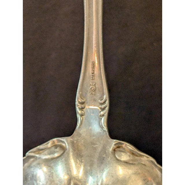 Art Nouveau 19th Century Sterling silver serving spoon - Whiting For Sale - Image 3 of 3