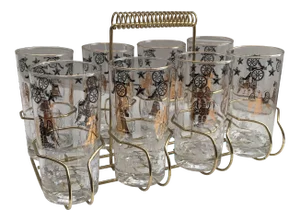 Vintage Civil War Bar Glasses