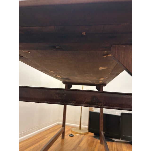 Antique Rustic 31 Inch Tall Solid Hard Wood Table For Sale In Miami - Image 6 of 11