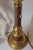 Metal Large Hollywood Regency Leather and Brass Table Lamp, 1960s For Sale - Image 7 of 18