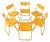 Ted Folding Chairs from Niels Gammelgaard, Set of 6 For Sale