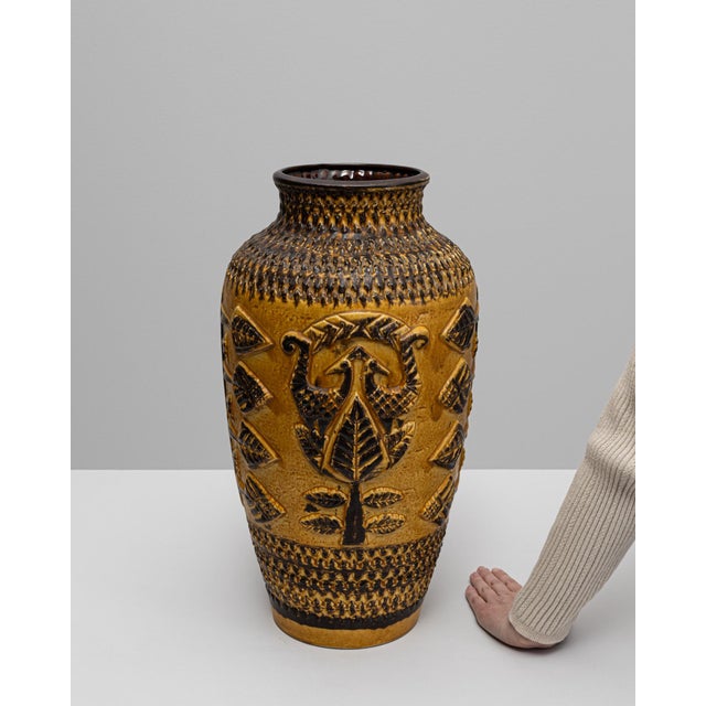 Mid-Century Modern 20th Century German 'W. Germany' Ceramic Vase For Sale - Image 3 of 18
