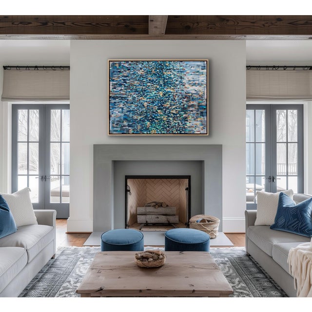 Mid-Century Modern Large Abstract Acrylic Painting Titled Marathon For Sale - Image 3 of 8