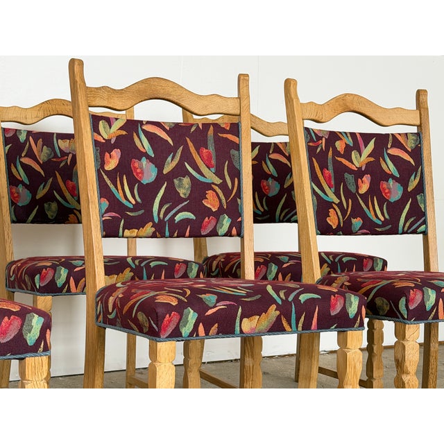 1960s Vintage Danish Oak Dining Chairs, 1960s, Set of 6 For Sale - Image 5 of 9