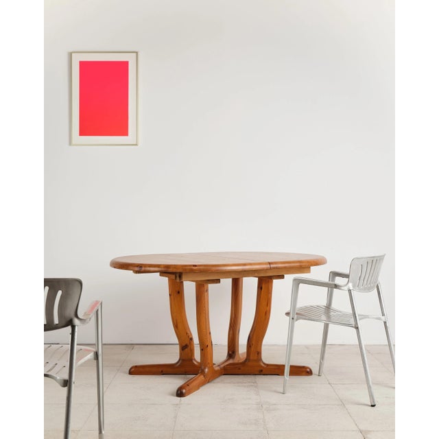 Tan Brutalist Extendable Dining Table in Pine attributed to Rainer Daumiller, Denmark, 1970s For Sale - Image 8 of 18