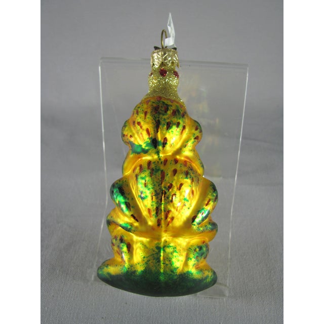 2002 Neiman Marcus Blown Glass Frog Family Christmas Ornament For Sale - Image 4 of 6