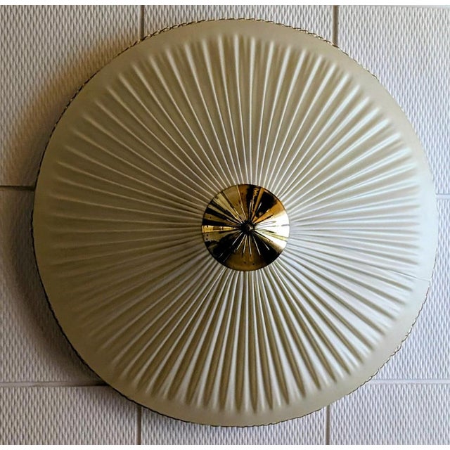 Mid-Century Modern Large Vintage Finnish Flush Mount in the style of Paavo Tynell, 1950s For Sale - Image 3 of 17