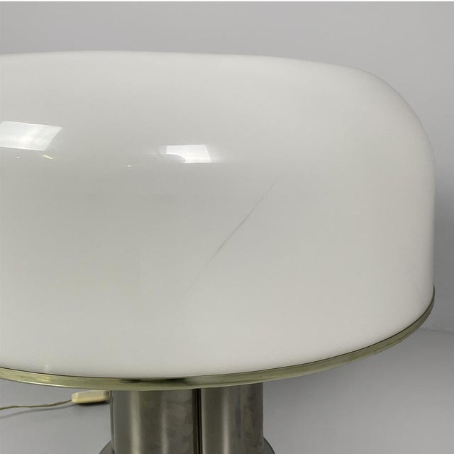 Silver Italian Modern Table Lamp from Guzzini, 1960s For Sale - Image 8 of 14