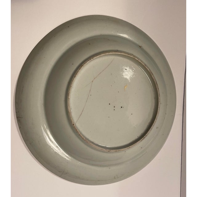 Ceramic Chinese Export Canton Blue and White Porcelain Plate For Sale - Image 7 of 9