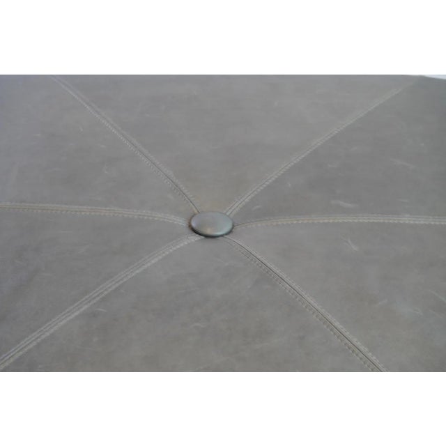 Mid-Century Modern Jonas NY Upholsterer Oval Leather Ottoman or Table For Sale - Image 3 of 12