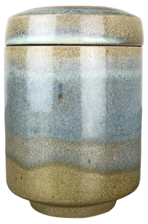 Abstract Ceramic Studio Pottery Can with Lid by Wendelin Stahl, Germany, 1970s