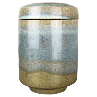 Abstract Ceramic Studio Pottery Can with Lid from Wendelin Stahl, Germany, 1970s For Sale