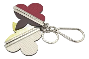 Louis Vuitton Silver Finish 4 Large Half Shape Monogram Bag Charm Key Ring