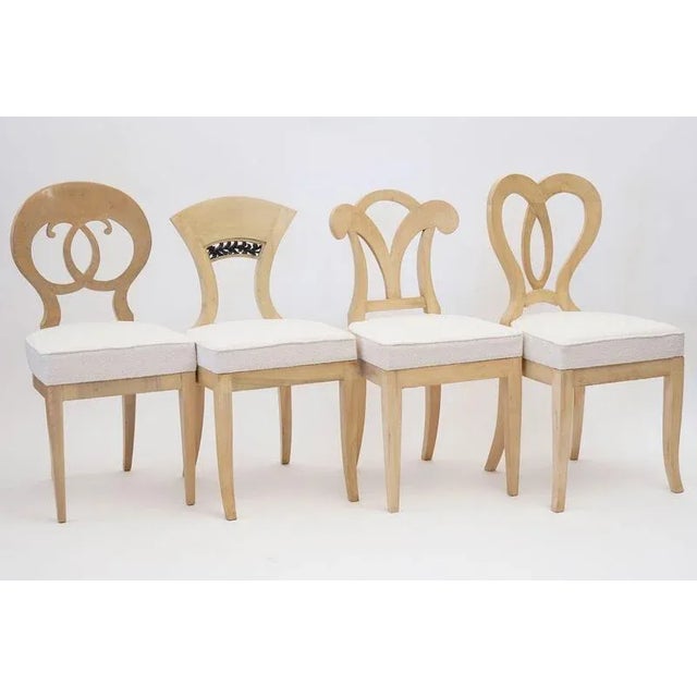 Biedermeier White Eclectica Dining Chairs from Silvio Piattelli, Set of 8 For Sale - Image 4 of 18