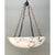 Metal Vintage Alabaster Bowl Pendant Light For Sale - Image 7 of 12