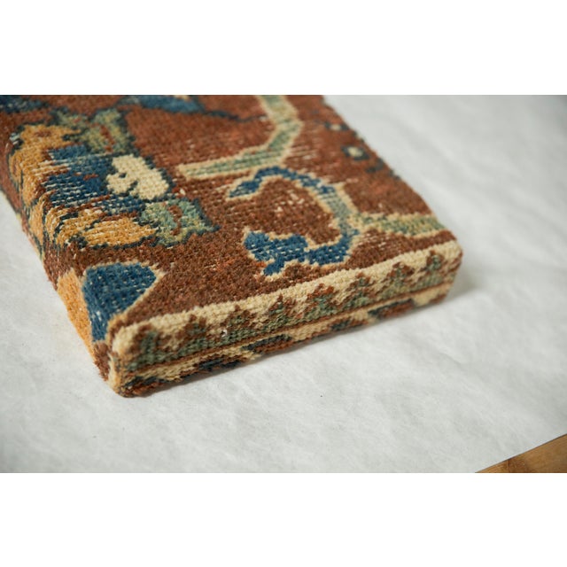 Chestnut Decorative Cork Board Antique Ziegler Mahal Rug Fragment Art For Sale - Image 8 of 16