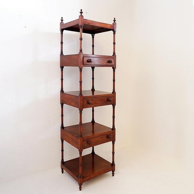 English Mahogany Whatnot Shelf, 1950s For Sale - Image 10 of 13