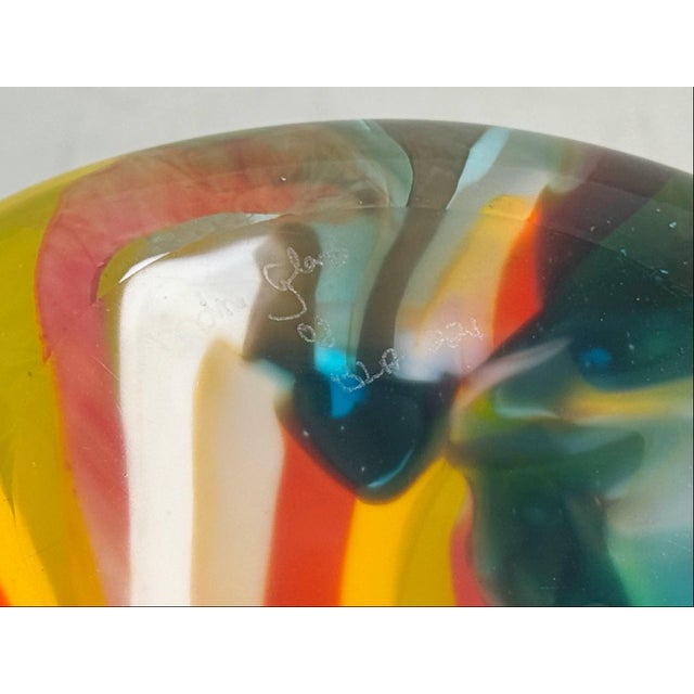 Brown Studio Glass Vase from Mdina, Malta, 1970s For Sale - Image 8 of 9